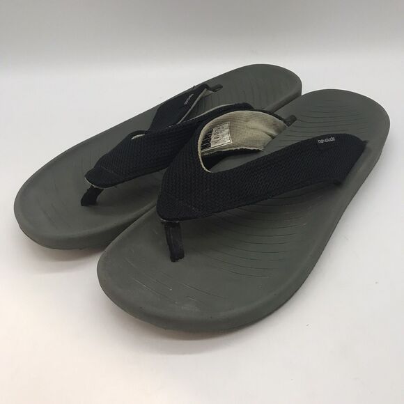 Hey Dude Milo Slip-On Thong Sandals Men's 13 Black  Flip Flop Beach Pool Shoes - Picture 1 of 13